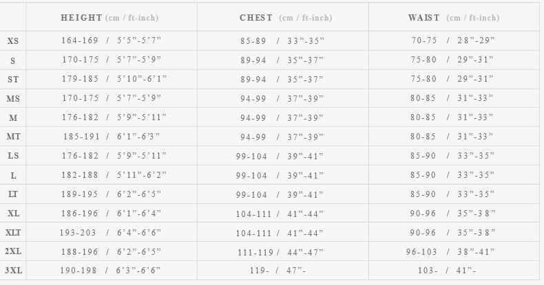 Mystic Shorty Size Chart 21 Womens Tabla de Tallas